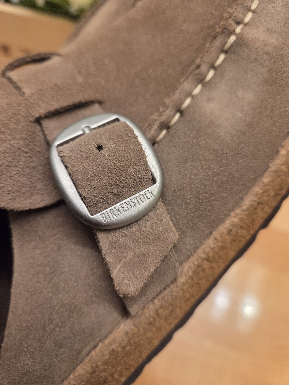 Birkenstock Buckley Suede Clogs Neutral Taupe Women's Size EU 38 - Picture 6 of 10